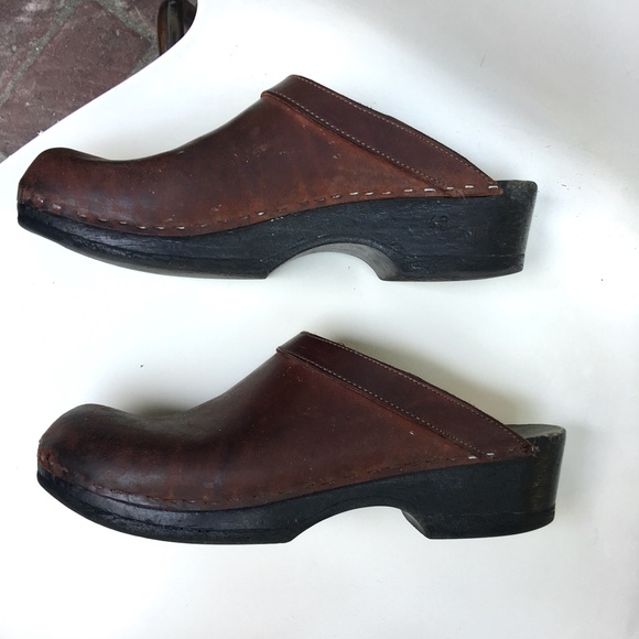 Sven Clogs Brown Nubuck Leather Size 40 - Picture 4 of 11